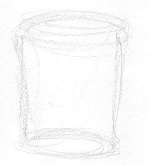 draw your coffee mug step one