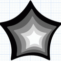 Stacked Shapes Stacked star shapes create 3d form.